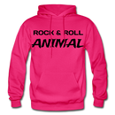 Rock & Roll Animal Heavy Blend Adult Hoodie - fuchsia