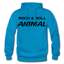 Rock & Roll Animal Heavy Blend Adult Hoodie - turquoise