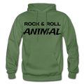 Rock & Roll Animal Heavy Blend Adult Hoodie - military green