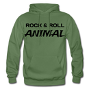 Rock & Roll Animal Heavy Blend Adult Hoodie - military green