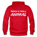 Rock & Roll Animal Heavy Blend Adult Hoodie - red