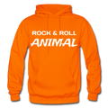 Rock & Roll Animal Heavy Blend Adult Hoodie - orange