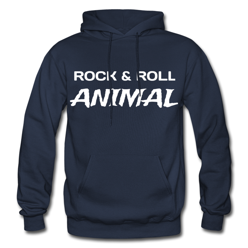 Rock & Roll Animal Heavy Blend Adult Hoodie - navy