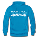 Rock & Roll Animal Heavy Blend Adult Hoodie - turquoise