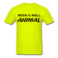 Rock & Roll Animal Unisex Classic T-Shirt - safety green