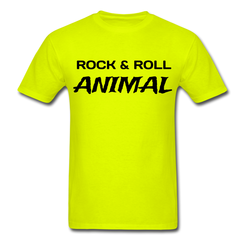 Rock & Roll Animal Unisex Classic T-Shirt - safety green