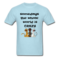 somedays the whold world is crazy Unisex Classic T-Shirt - powder blue