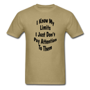 I Know My Limits Unisex Classic T-Shirt - khaki