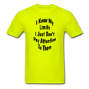 I Know My Limits Unisex Classic T-Shirt - safety green