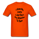 I Know My Limits Unisex Classic T-Shirt - orange
