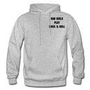Bad Girls Play Rock & Roll Heavy Blend Adult Hoodie - heather gray
