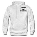 Bad Girls Play Rock & Roll Heavy Blend Adult Hoodie - light heather gray
