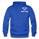 Bad Girls Play Rock and Roll Heavy Blend Adult Hoodie - royal blue