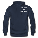 Bad Girls Play Rock and Roll Heavy Blend Adult Hoodie - navy