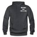 Bad Girls Play Rock and Roll Heavy Blend Adult Hoodie - charcoal gray