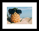 Sunglasses on Pineapple - Framed Print