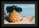 Sunglasses on Pineapple - Framed Print