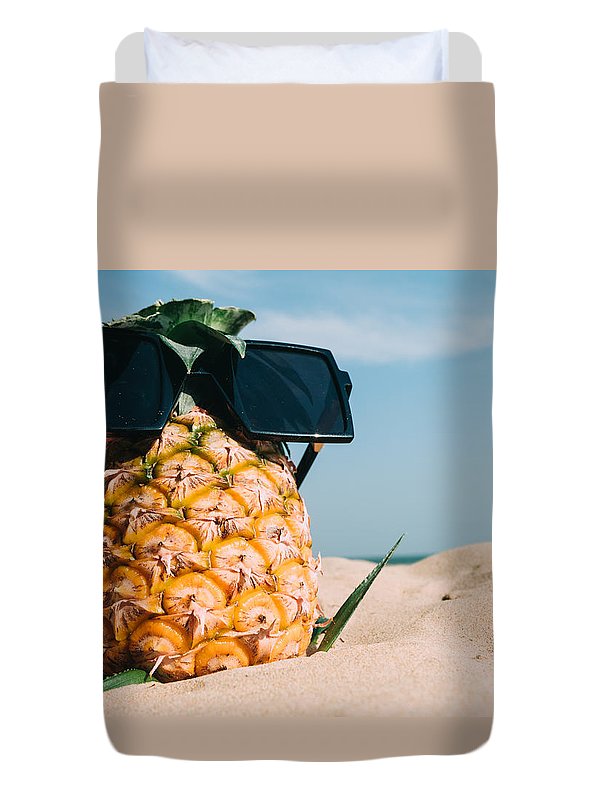 Sunglasses on Pineapple - Duvet Cover