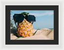 Sunglasses on Pineapple - Framed Print