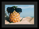 Sunglasses on Pineapple - Framed Print