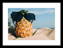 Sunglasses on Pineapple - Framed Print