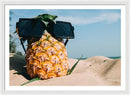 Sunglasses on Pineapple - Framed Print
