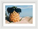 Sunglasses on Pineapple - Framed Print