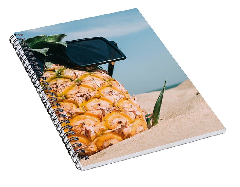 Sunglasses on Pineapple - Spiral Notebook