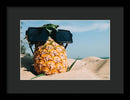 Sunglasses on Pineapple - Framed Print