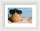 Sunglasses on Pineapple - Framed Print