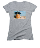Sunglasses on Pineapple - Women's V-Neck