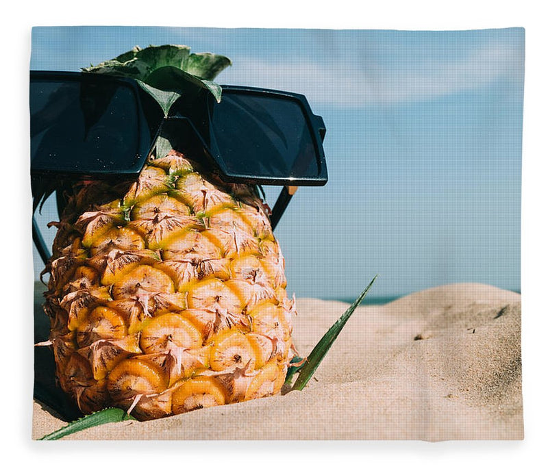 Sunglasses on Pineapple - Blanket