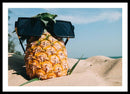 Sunglasses on Pineapple - Framed Print