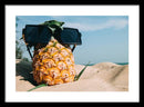 Sunglasses on Pineapple - Framed Print